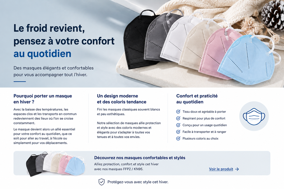 Masques colorés pour la saison froide