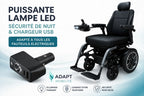 Lampe LED pour Fauteuil Électrique avec Chargeur USB – Sécurité de Nuit ADAPTA