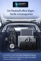 Fauteuil roulant électrique pliant ultra léger – 9,8 kg ADAPT MOBILITE