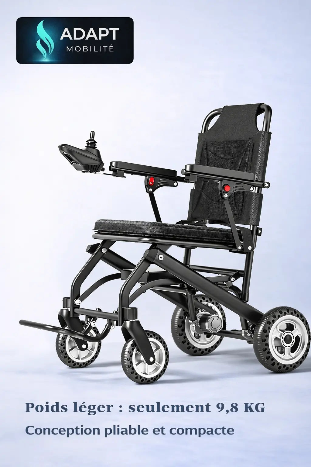 Fauteuil roulant électrique pliant ultra léger – 9,8 kg ADAPT MOBILITE