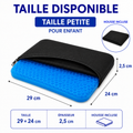 Coussin d’assise en gel taille enfant 29 × 24 × 2,5 cm avec housse