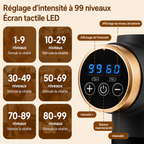 Pistolet de massage avec 99 niveaux d’intensité et écran LED