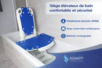 Siège élévateur de bain électrique pliable ADAPT MOBILITE
