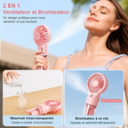 Mini Brumisateur Ventilateur Portable — Rafraîchissant & Hydratant ADAPT Mobilité