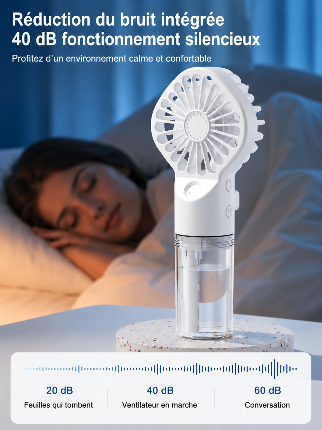 Mini Brumisateur Ventilateur Portable — Rafraîchissant & Hydratant ADAPT Mobilité