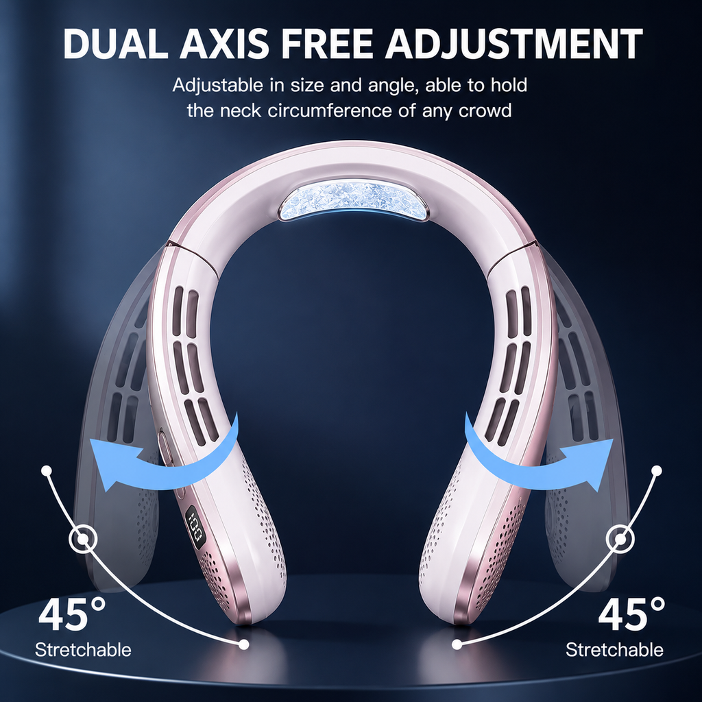 Ventilateur de Cou Rechargeable USB – Refroidissement Sans Pales ADAPT Mobilité