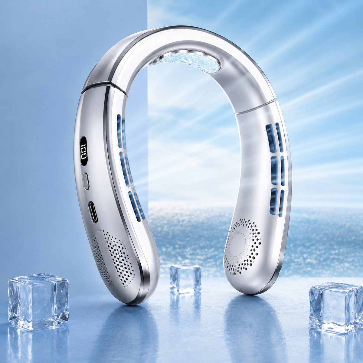Ventilateur de Cou Rechargeable USB – Refroidissement Sans Pales ADAPT Mobilité