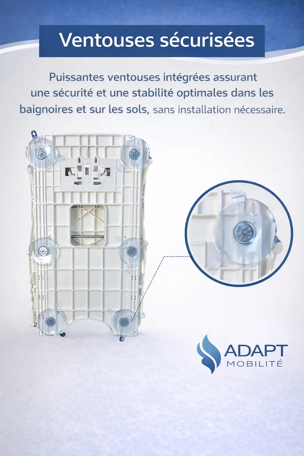 Siège élévateur de bain électrique pliable ADAPT MOBILITE