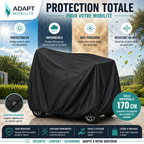 detail housse scooter pmr sangle reglable elastique tissu impermeable resistant