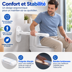 Barre d’appui rabattable pour WC offrant maintien et confort au quotidien