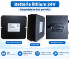 Batterie lithium 24V pour fauteuil électrique avec système de fixation amovible