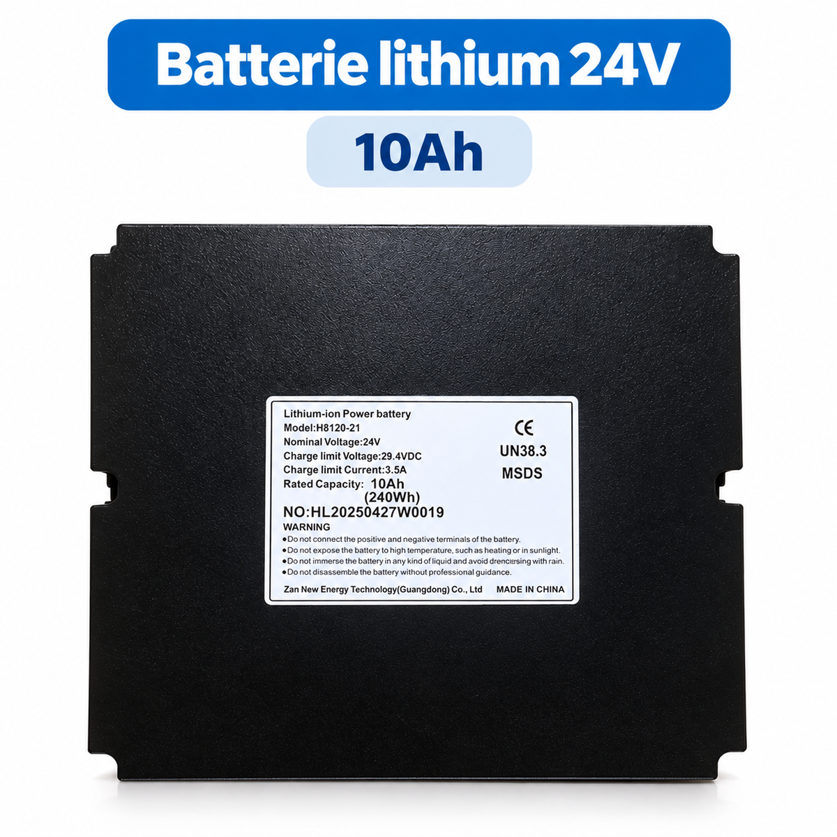 Batterie lithium 24V 10Ah compatible avec le fauteuil électrique ultra-léger
