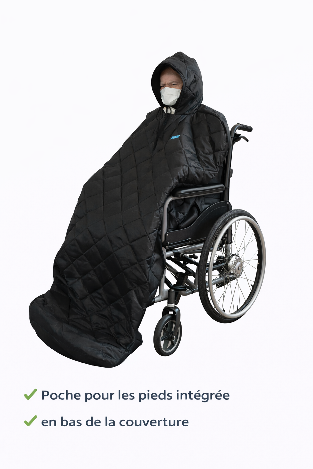 Couverture chauffante intégrale fauteuil roulant ADAPT MOBILITE