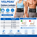 Ceinture de soutien lombaire modèle renforcé avec double système de maintien réglable