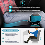 Coussin Ergonomique Mémoire de Forme pour Voiture, Bureau et Maison – Ventilation Optimale ADAPT MOBILITE