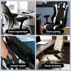Coussin d’accoudoir adaptable pour fauteuil roulant, chaise de bureau, chaise ergonomique ou fauteuil gaming.