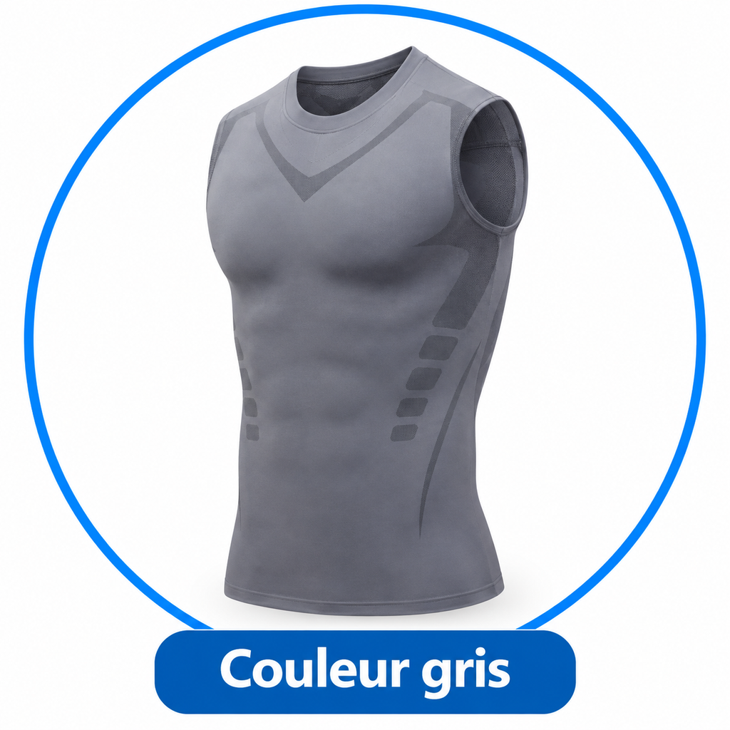 Débardeur de Compression Homme Gainant & Ionique – Sport, Fitness et Maintien du Torse ADAPT Mobilité
