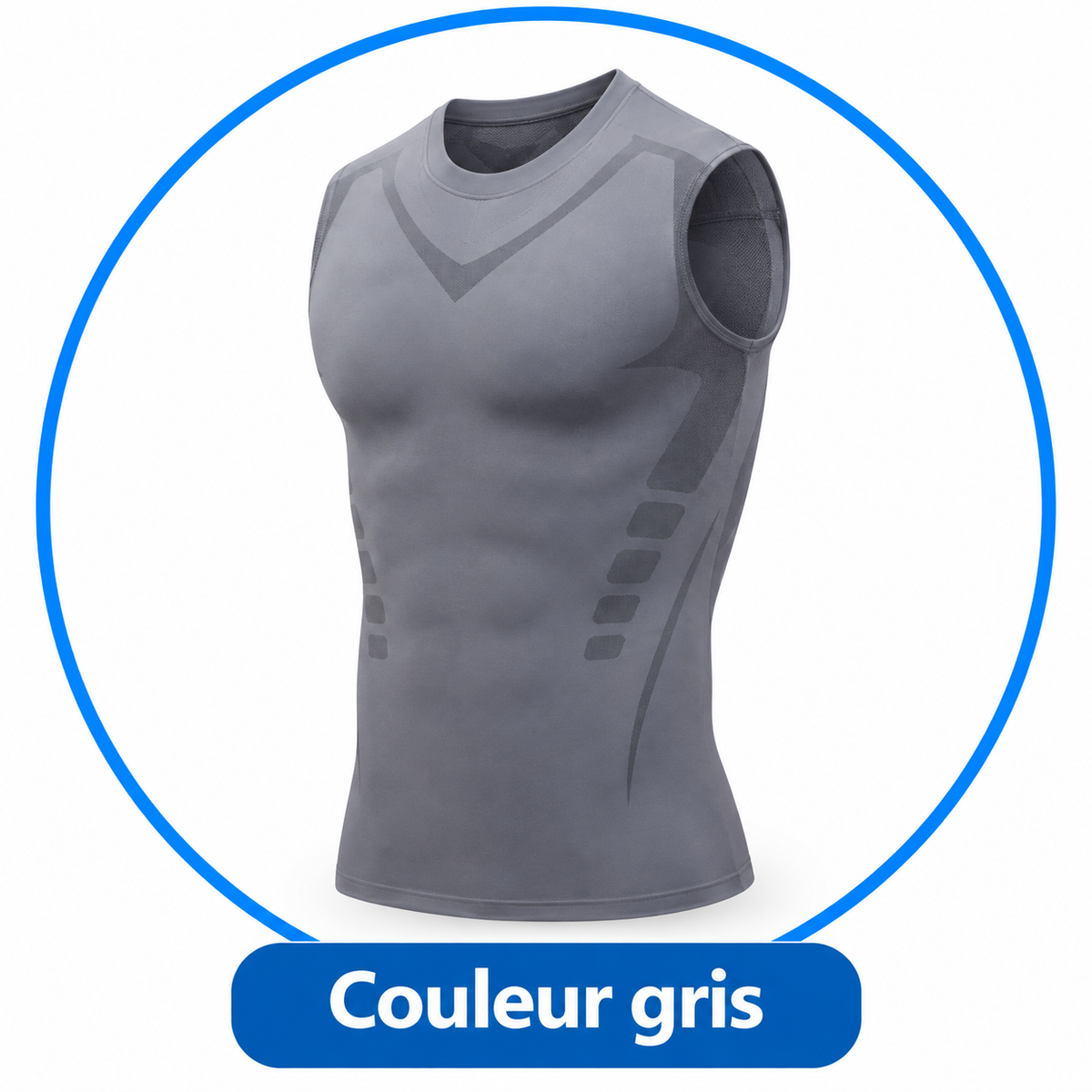 Débardeur de Compression Homme Gainant & Ionique – Sport, Fitness et Maintien du Torse ADAPT Mobilité
