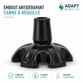 Dimensions embout antidérapant pour canne et béquille avec base large 11,5 cm et hauteur 7,5 cm