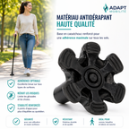 Dimensions embout antidérapant pour canne et béquille 
