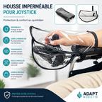 Housse imperméable pour joystick avec protection pluie, confort de la main et visibilité transparente des commandes