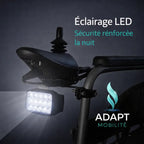 Éclairage LED Fauteuil Roulant Électrique – Puissance & Sécurité Nocturne ADAPT MOBILITE