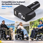 Lampe LED avec connecteur XLR pour fauteuil roulant électrique compatible
