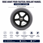 Roue pleine pour fauteuil roulant manuel 147 mm 6 pouces