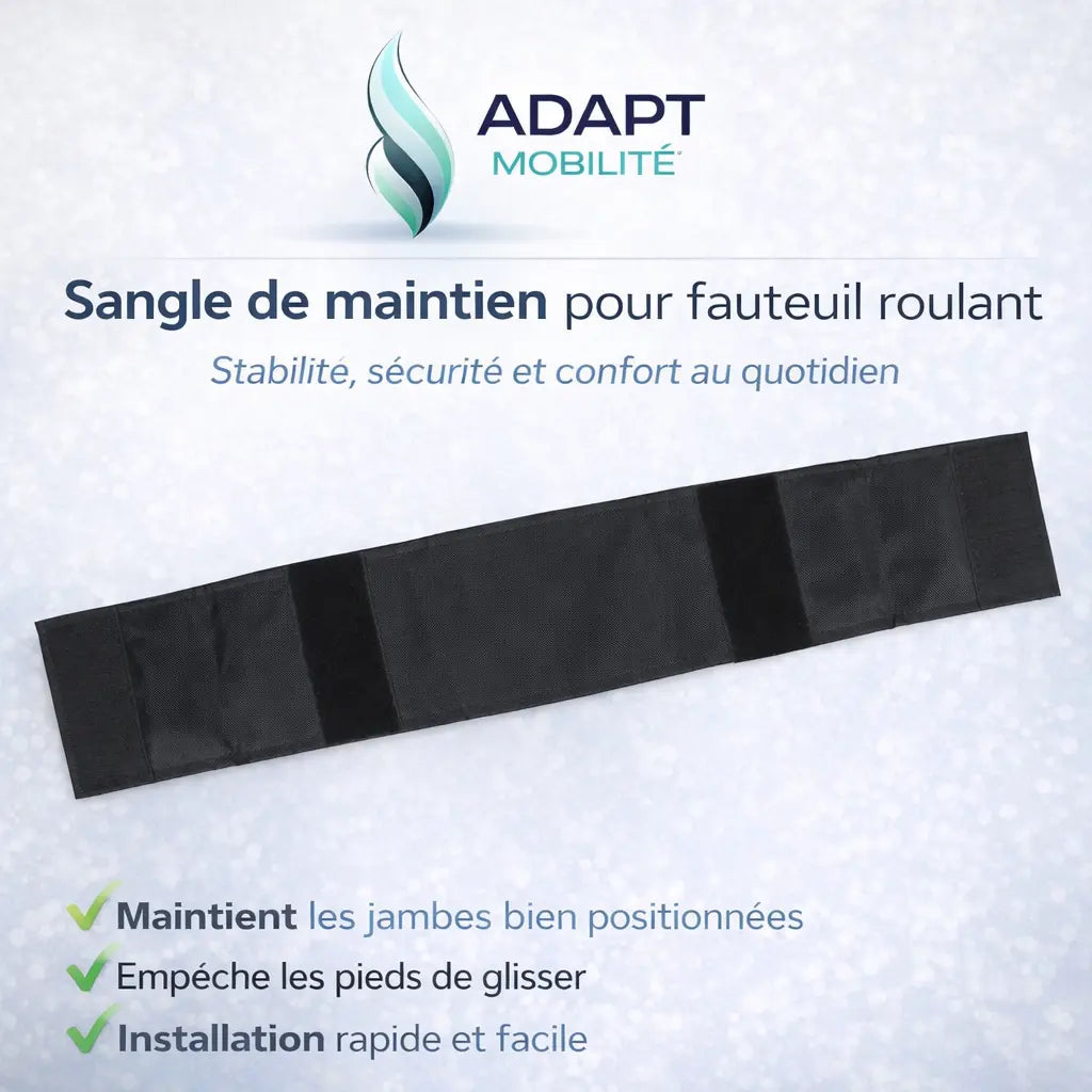 Sangle Mollet Fauteuil Roulant – Support Sécurisé Anti-Glissement ADAPT MOBILITE