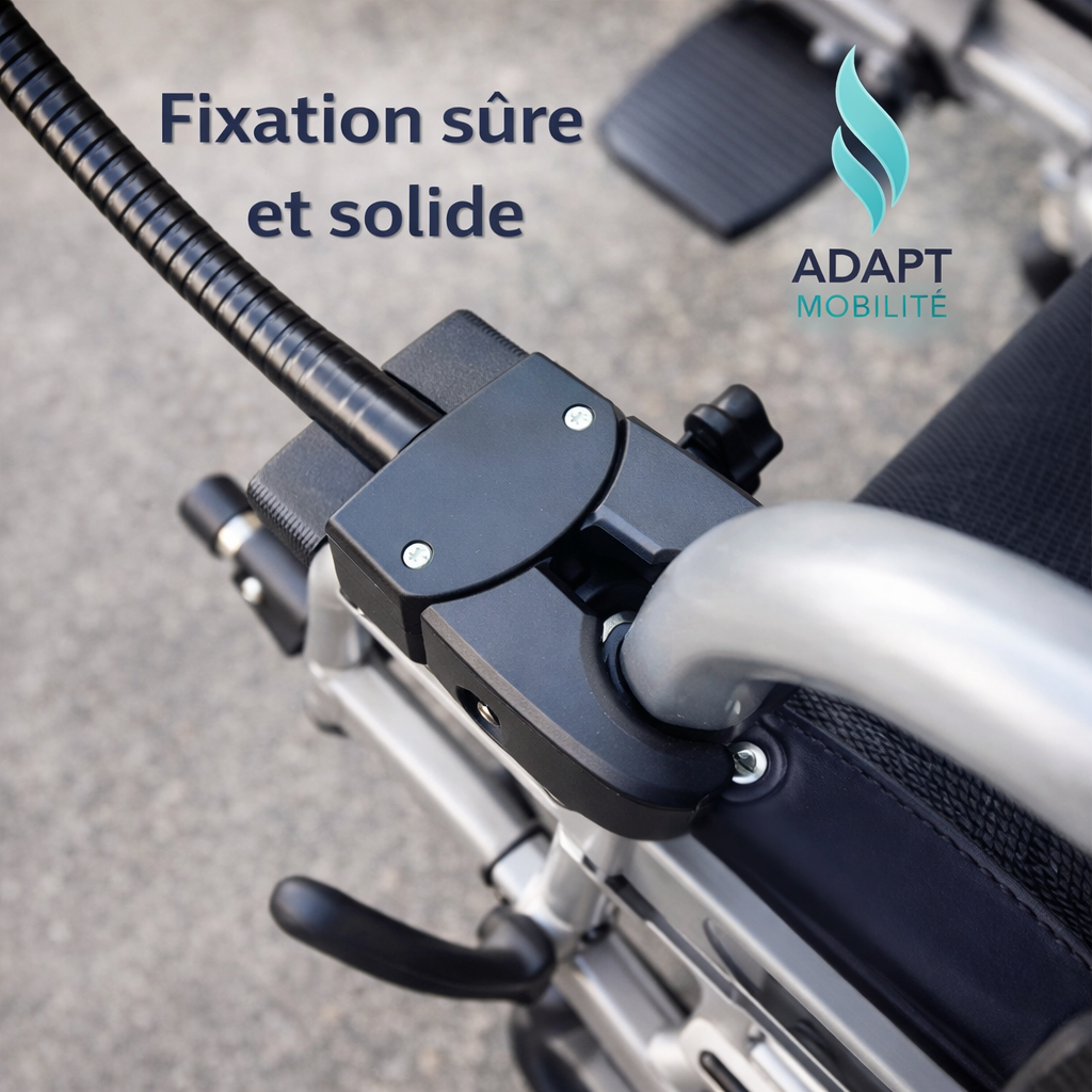 Support téléphone fauteuil roulant flexible ADAPT MOBILITE