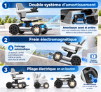Principales fonctions du fauteuil électrique pliable et compact