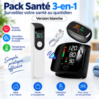 Kit santé 3-en-1 – Tensiomètre au poignet, oxymètre SpO₂ et thermomètre ADAPT Mobilité